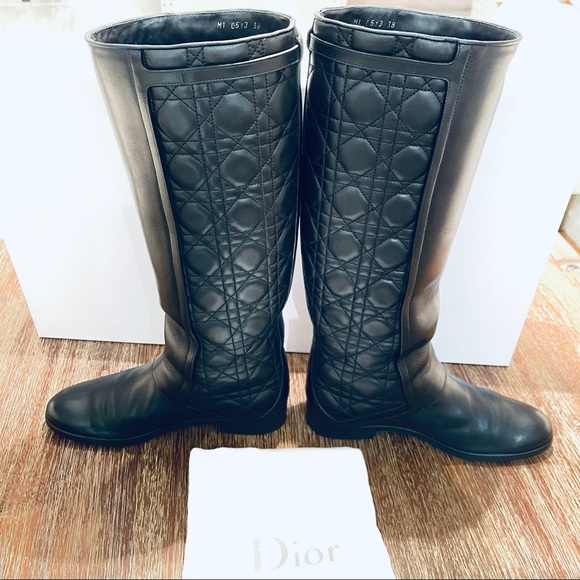 DIOR City Cannage High Boots Black - Picture 2 of 13